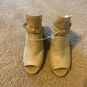 Peep Toe Slingback Booties